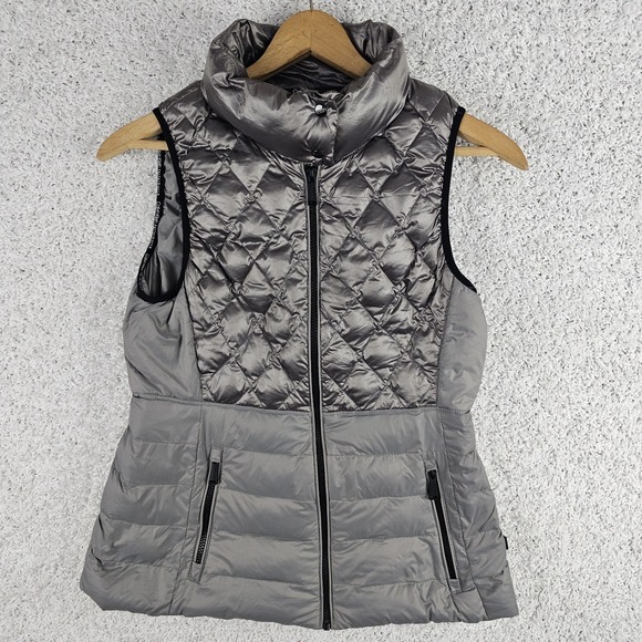 Calvin Klein Jackets & Blazers - Calvin Klein Premium Duck Down Filled Puffer Vest Womans Medium Gray Silver